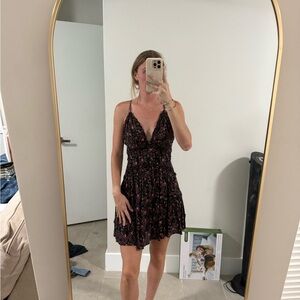 ILLA ILLA Black Spaghetti Strap Mini Dress